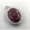 Image 1 : 21.03 ct Certified Silver Ruby gemstone Pendant ($3,925 Appraisal)