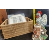 Image 1 : Stained Glass Rooster Lamp, Storage Basket, Frame, and Lighthouse Ceramic Piece