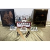 Image 1 : Glass Tumblers, Carved Wood Figure, Artwork, and Miscellaneous Collectibles