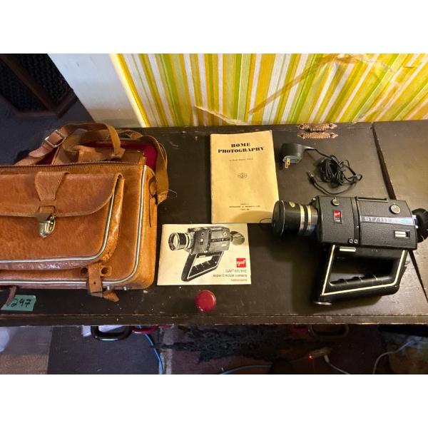 GAF Movie Camera With Carry Case