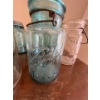 Image 4 : collection of antique and vintage blue mason jars, and one crown made in Canada