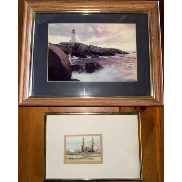 Andrew Reilman - Original Art Sketch w/ 2 Harbour Landscapes 14x11