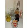 Image 1 : Vintage Oil Lamp & Assortment of Glass Vases w/ Crystal Ashtray & More