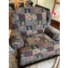 Image 3 : vintage retro, solid wood sofa, loveseat, and chair with reupholstered cushions and side chair all m