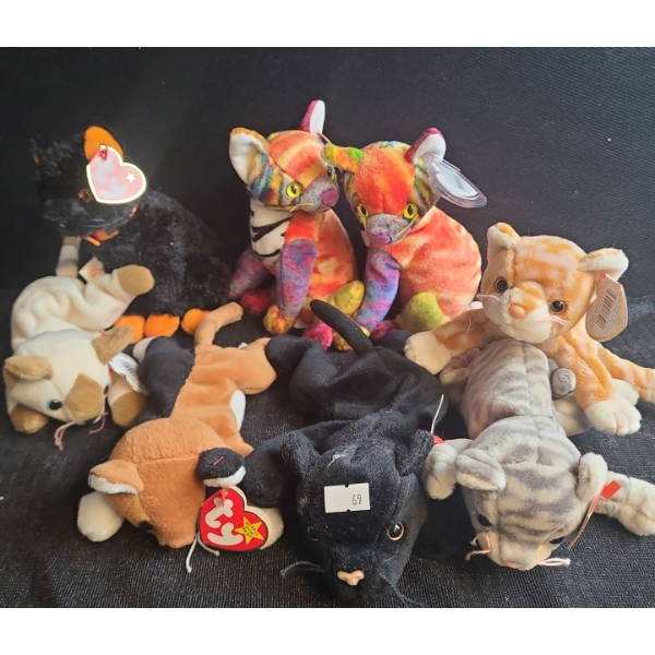 Beanie Babies- Assorted Including: Snip, Fraidy, Kaleidoscope, Amber and More! 