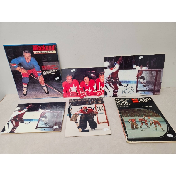 Canada-USSR Hockey Memorabilia Including Photos and Magazines