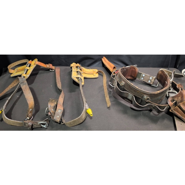 Buckingham Mfg. Climbing Spurs & Bashlin Co. Lineman Belt