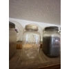 Image 6 : Great group of vintage coffee storage glass canisters from 3 NABOB  blue ribbon, coffee and  Braids 
