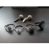 Image 1 : Stamped 835 Silver Cuff Links w/ Ladies Ring Collection 9.69g