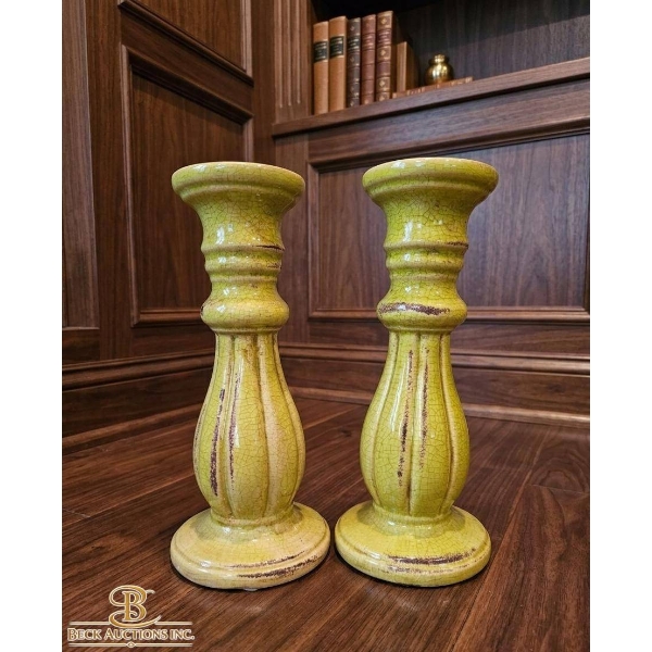 Four Ceramic Candle Holders