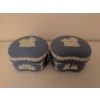 Image 3 : Wedgwood Blue Jasperware Plates and Lidded Boxes