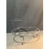 Image 6 : Peggy Karr Decorative Glass Dual Tier Serving Platter with Stand