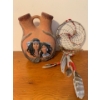 Image 1 : Tribal Decor Lot, Pottery, Dreamcatcher, Handmade Bag