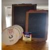 Image 1 : Antique Chalkboards 10T w/ Stick On Note Pad & Vintage Ribbon Reels 