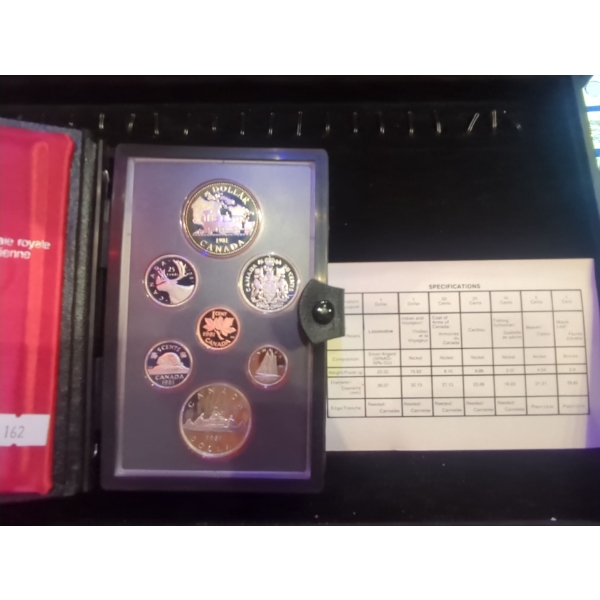 1981 Double Dollar Proof Set Royal Canadian Mint Silver Dollar 23.33g 50% Silver Dollar