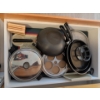 Image 3 : Kitchen Cookers - 2 Drawers Full of Stainless Steel Pots w/ Tops & Assorted Sized Frying Pans & More