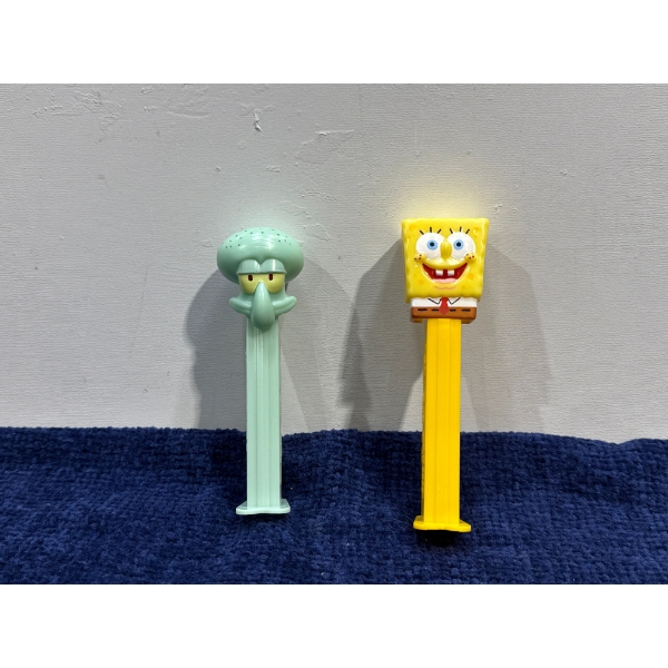 Collection of Pez Dispensers - Spongebob and Squidward
