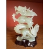 Image 1 : Jade Dragon on Base, Some Chipping, 7T 