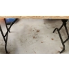 Image 1 : Folding Utility Table w/ Metal Legs and Plywood Top 68 W, 25 D, 30 T