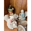 Image 2 : 2x vintage ceramic lady head vase, likely from the 1950s or 1960s, vintage Glo-Hill relish tray, spe