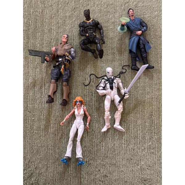 Marvel Juggernaut, Marvel Monster Venom, Marvel Dazzler, Marvel Black Panther and Marvel  Dr Strange