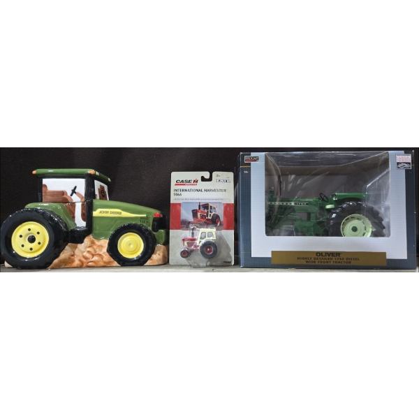 New In Box Oliver 1750 Diesel Wide Front Tractor + New ERTL International Harvester 1066 &