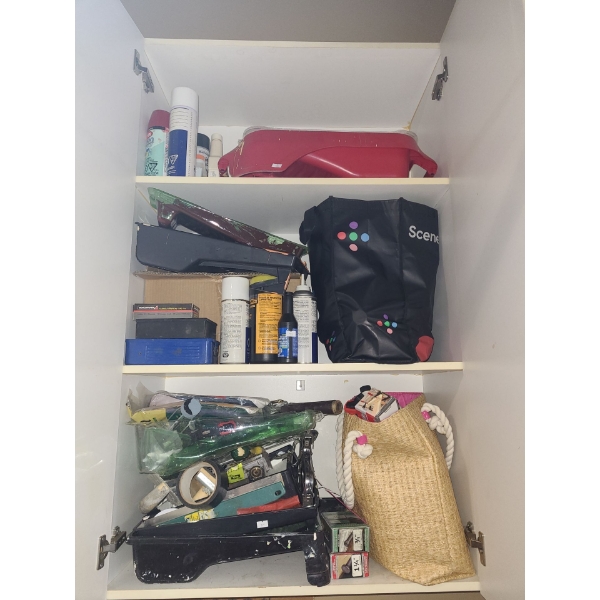 Assorted Garage Items Including: Paint Supplies, Automotive Cleaners, and More!