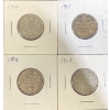 Image 1 : 1910, 1911, 1912, and 1917 92.5% Silver Quarters 5.81 Grams Each
