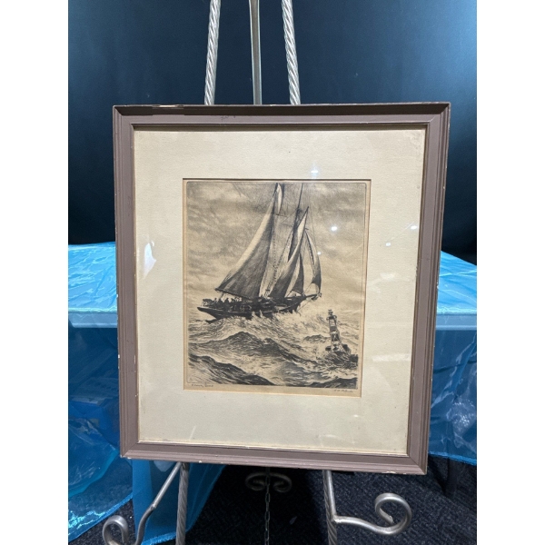 R.H. Palenoke Heavy Seas Ink Print 10.5Wx12.5H