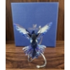 Image 1 : Swarovski Crystal Hummingbird Figurine with Floral Accent and Metal Stand