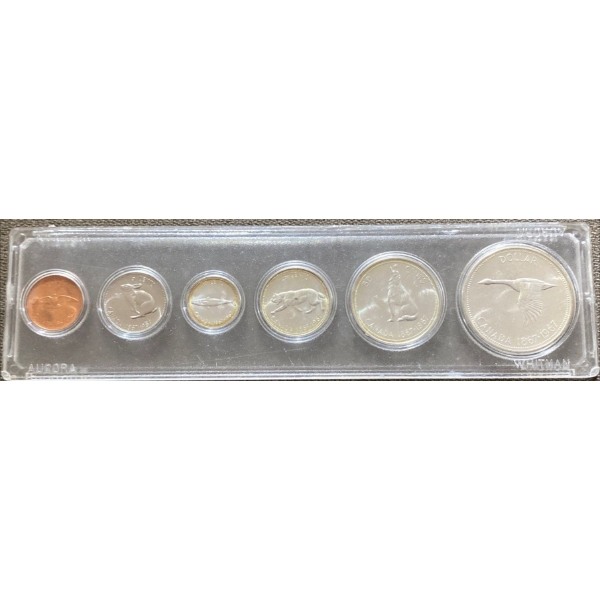 1967 Canadian Uncirculated Coin Set 80% Silver 1.11 Ounces
