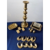 Image 1 : Brass Table Accents - Napkin Rings Salt & Pepper Shakers Candlestick Holder & More