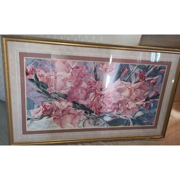 Ambrosia Watercolour Print by Vivian Thierfelder Framed & Double Matted 42 w 25 h