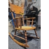 Image 1 : Wooden Rocking Chair w/ Design: Seat 18 D, Rocker 30 D, 38.5 T