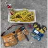 Image 1 : Leather Tool Belt w/ Assorted Home Improvment Tools & Accessories