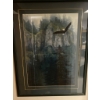 Image 3 : Framed Woodland Scene with Bald Eagle Print in Green and Gold-Accented Frame