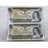 Image 2 : 3 uncut 1:2 Canadian 1973 $1.00 Bills Prefix: EAX BAX BFD