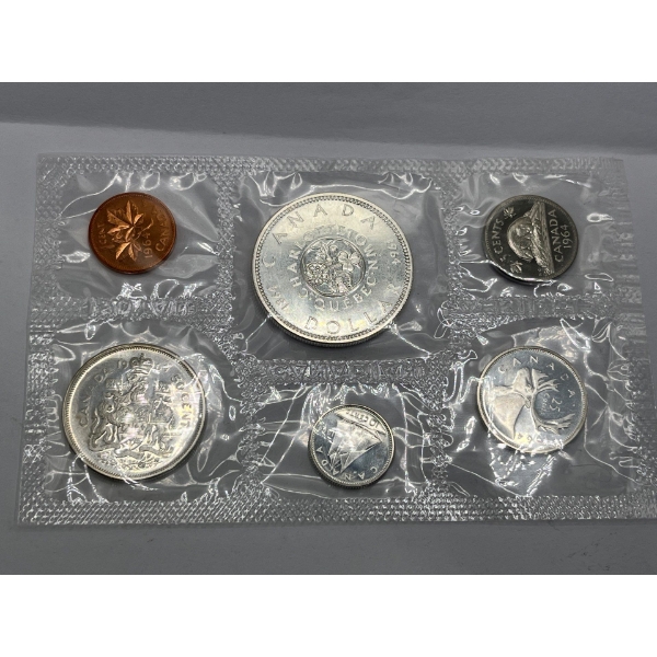 1964 Canadian Uncirculated Coin Set 43g 80% Silver