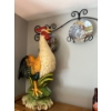 Image 1 : Rooster with Green Yellow and white with collectors plated and holder