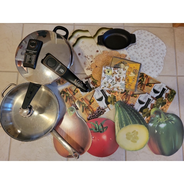 'Perfect' WMF Pressure Cooker w/ Assorted Decor & Kitchen Collectables 