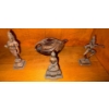 Image 2 : Dancing Brass Handcrafted Parvati Statues  Goddess Indian Metal Miniatures 4"tall