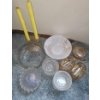 Image 1 : Vintage Glass Including: Covered Dish 5 T, Clear Large Bowl 8" and 6 Small 5" Diameter and More!