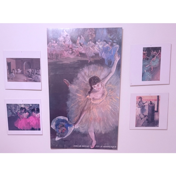 Edgar Degas-Inspired Ballet Artwork Prints and Decor with Mirror
