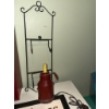 Image 2 : Decorative Wall Clock, Telephone Booth Key Holder, Sign, and Metal Stand Group