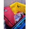 Image 2 : 3 Rubbermaid Totes Filled w/ Sleeping Bags Camp Pillows Folding Chairs Bug Burners & 