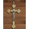 Image 1 : Crucifix with Metal Corpus and Yellow-Toned Inlay