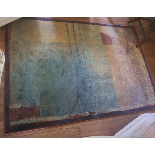 Multicolor Patterned Area Rug (92"L, 61"W) 