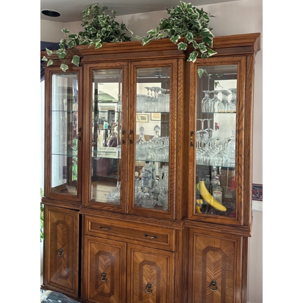 Vintage Side Board / China Hutch 73x19x77 Contents Not Included