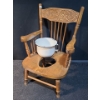Image 1 : Vintage Wooden Toddler Potty Chair 14 W, 13 D, 24 T