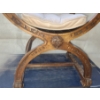 Image 2 : Wood Accent Chair w/ Carved Details and Beige Seat Cushion 23 W, 19 D, 32 T 